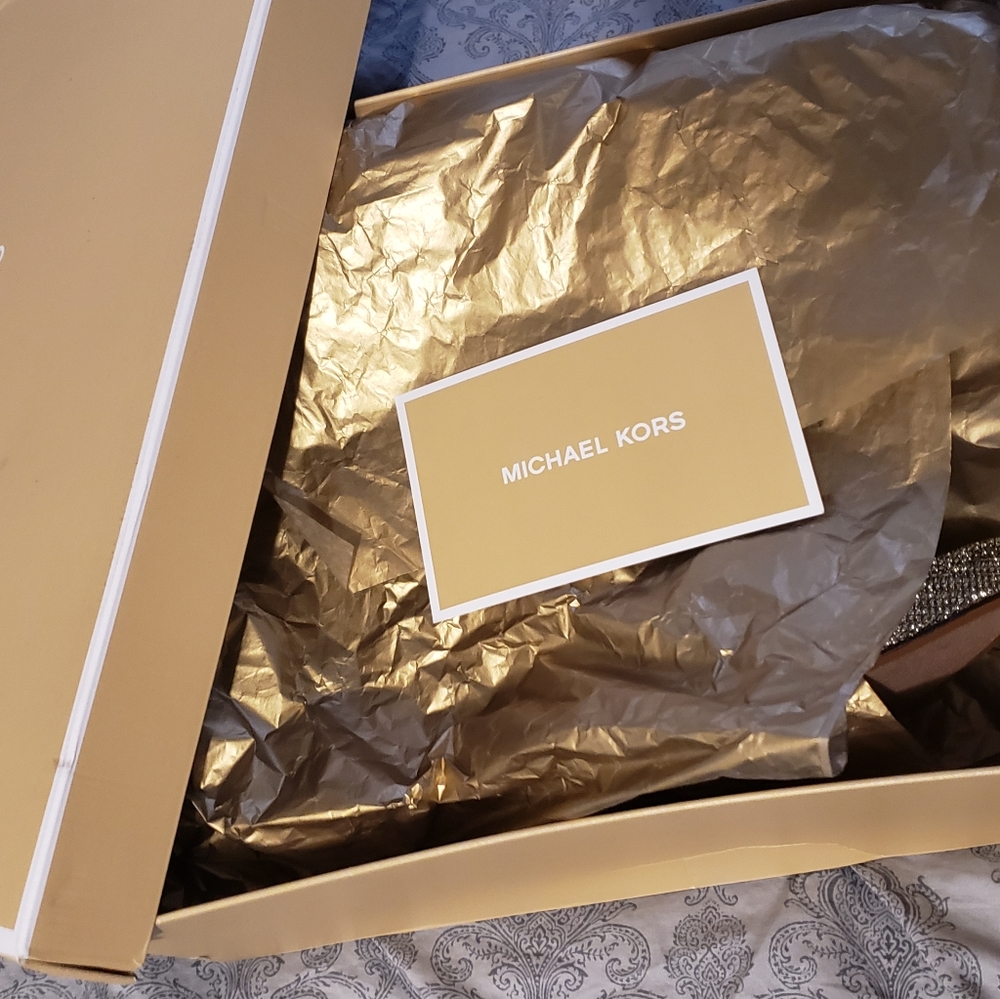 SANDRA PLATFORM GLITTER CHAIN MESH